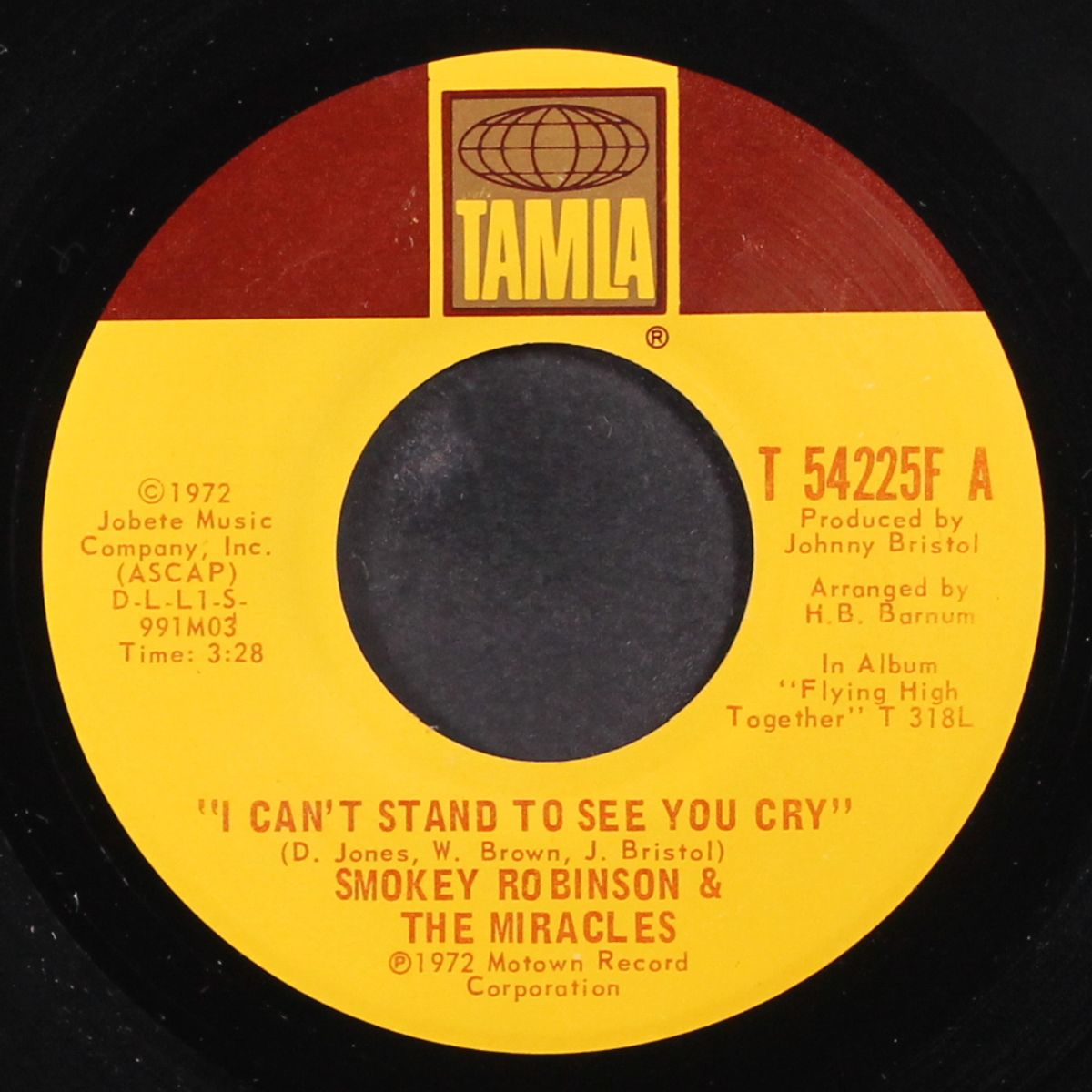 i can't stand to see you cry / with your love came by SMOKEY ROBINSON & MIRACLES