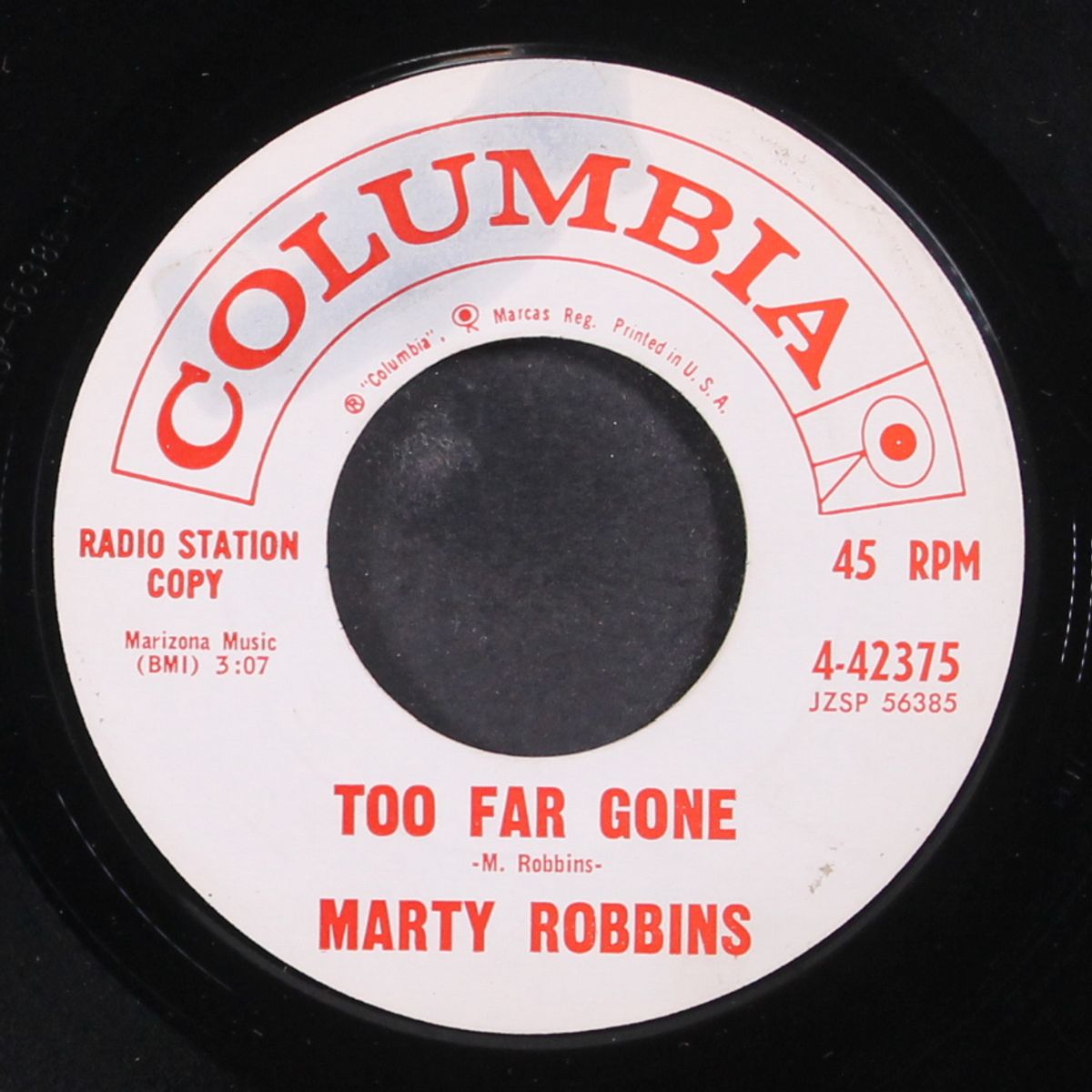 too far gone by MARTY ROBBINS