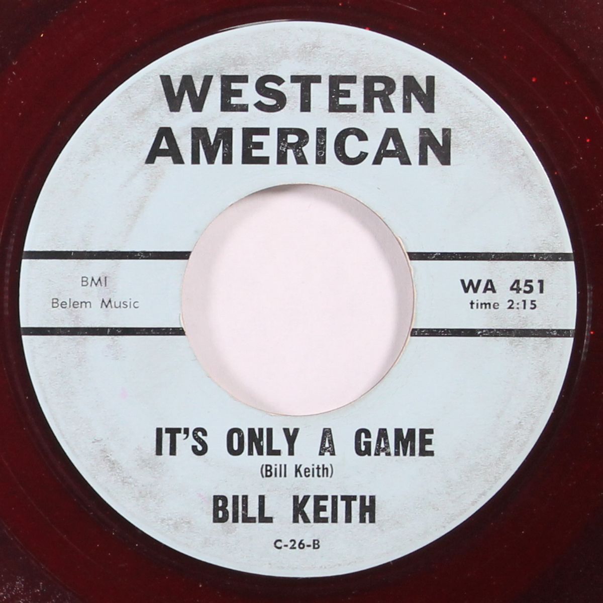 it's only a game / think of me by BILL KEITH