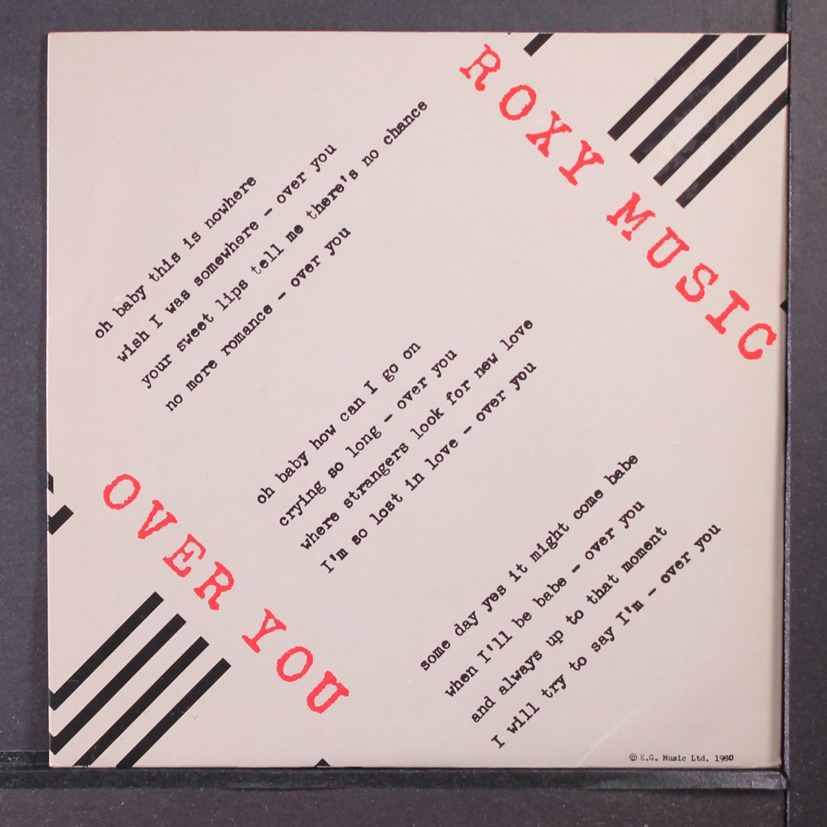 over you by ROXY MUSIC