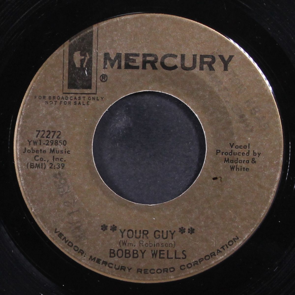 your guy / dance little girl by BOBBY WELLS
