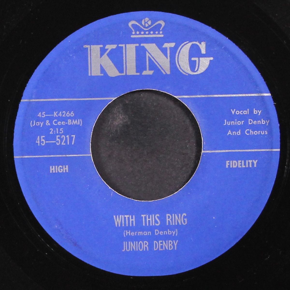 with this ring / i'm still lonesome by JUNIOR DENBY