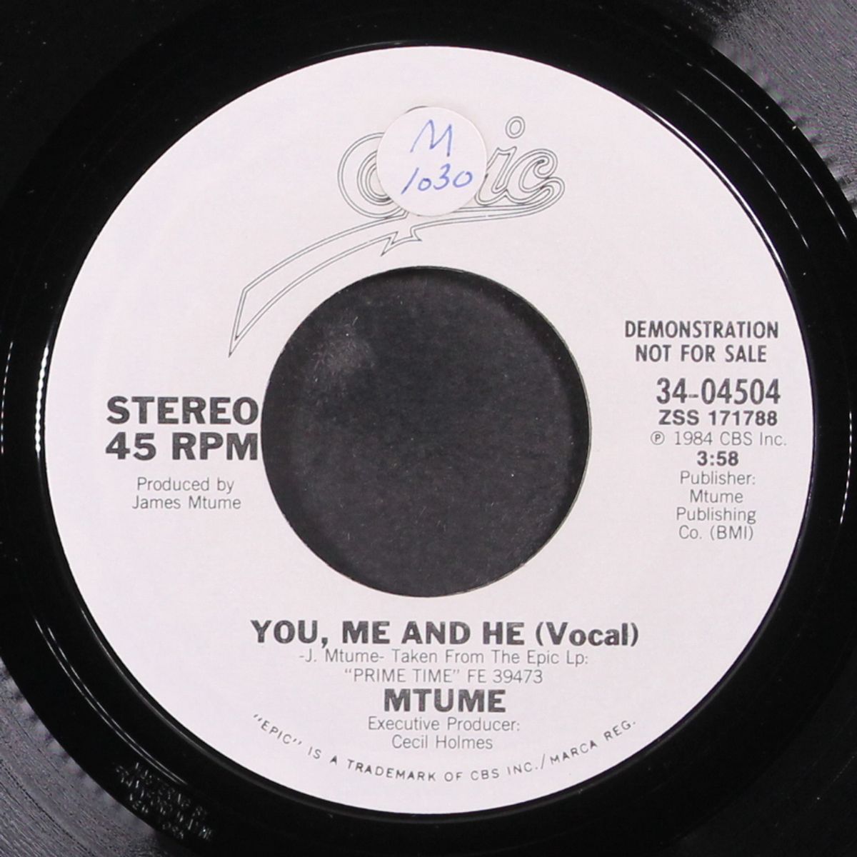 you, me & he (vocal) / same (instrumental rap) by MTUME