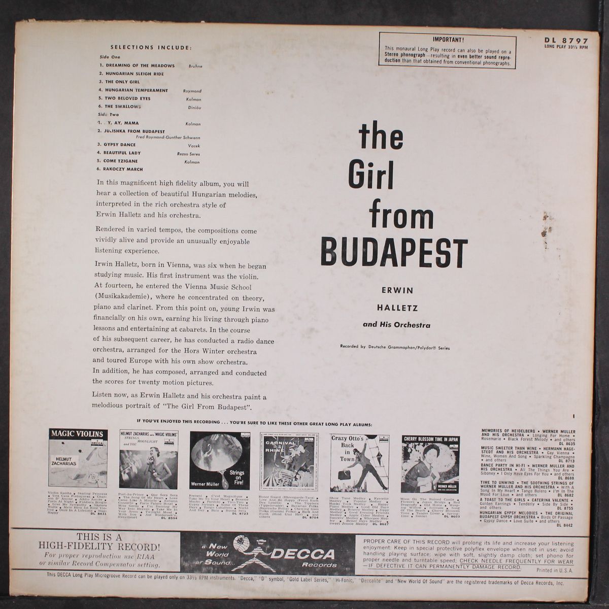 the girl from budapest by ERWIN HALLETZ