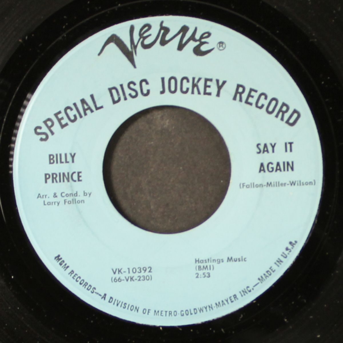 say it again / you never should have loved me by BILLY PRINCE