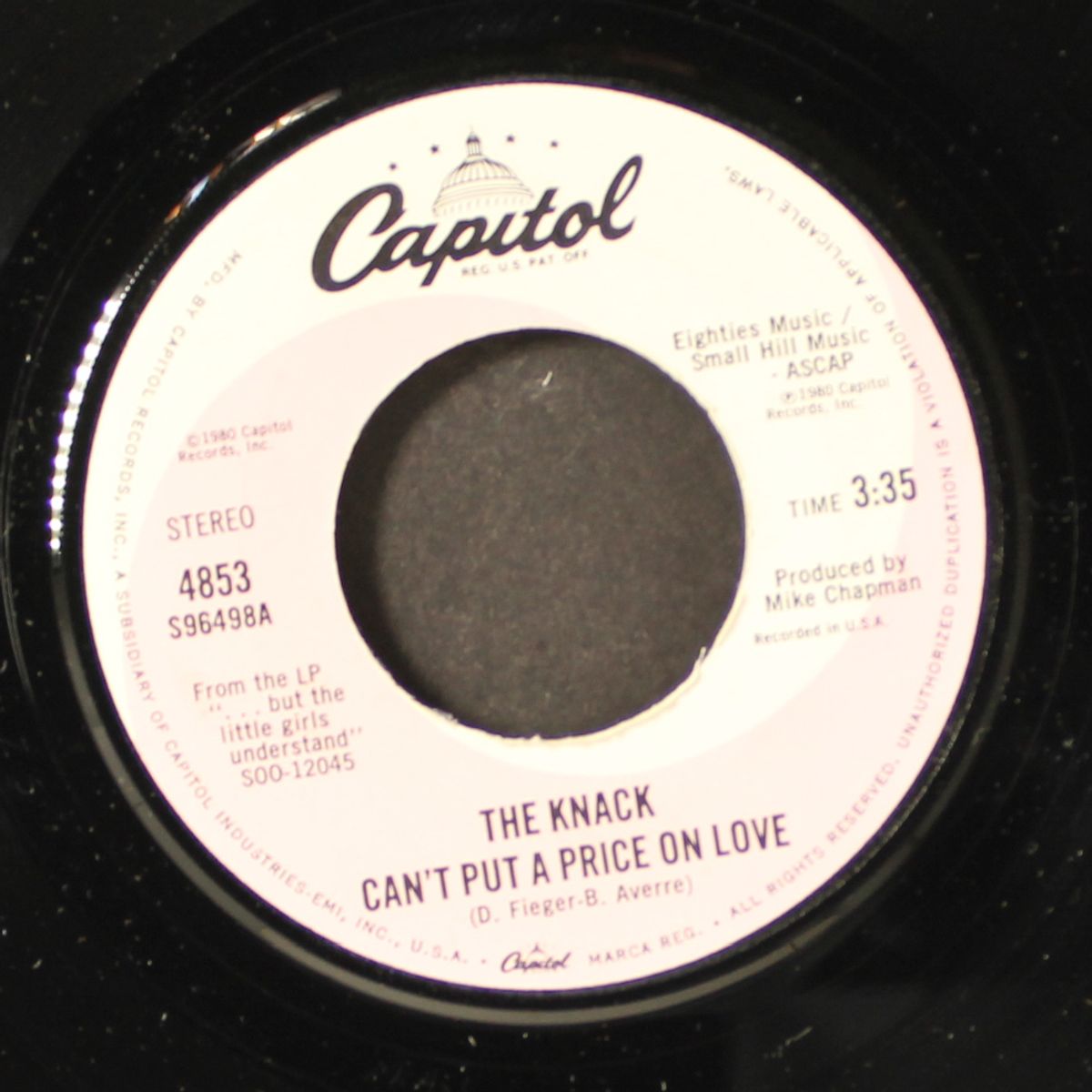 can't put a price on love / havin' a rave up by KNACK