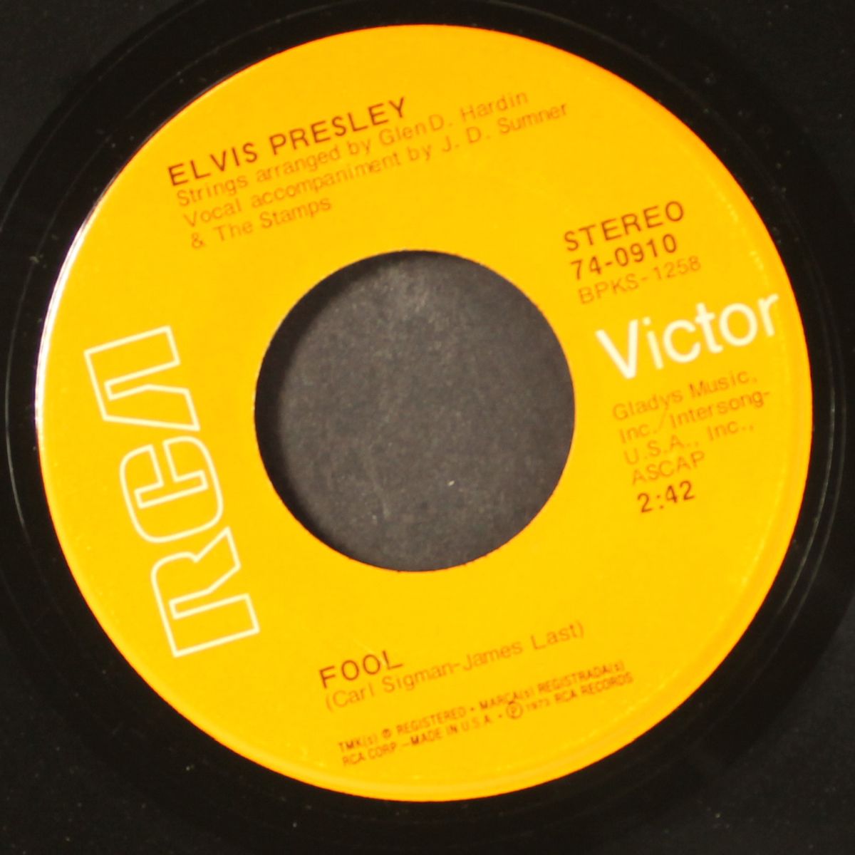 fool / steamroller blues by ELVIS PRESLEY