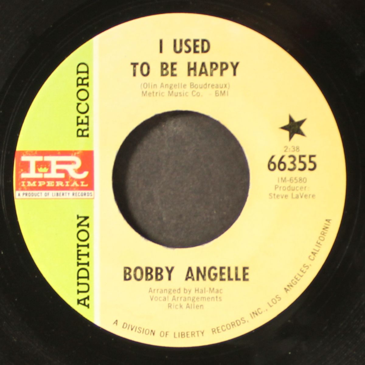 i used to be happy / no other love could be by BOBBY ANGELLE