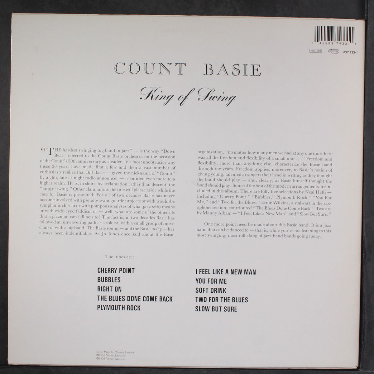 king of swing by COUNT BASIE
