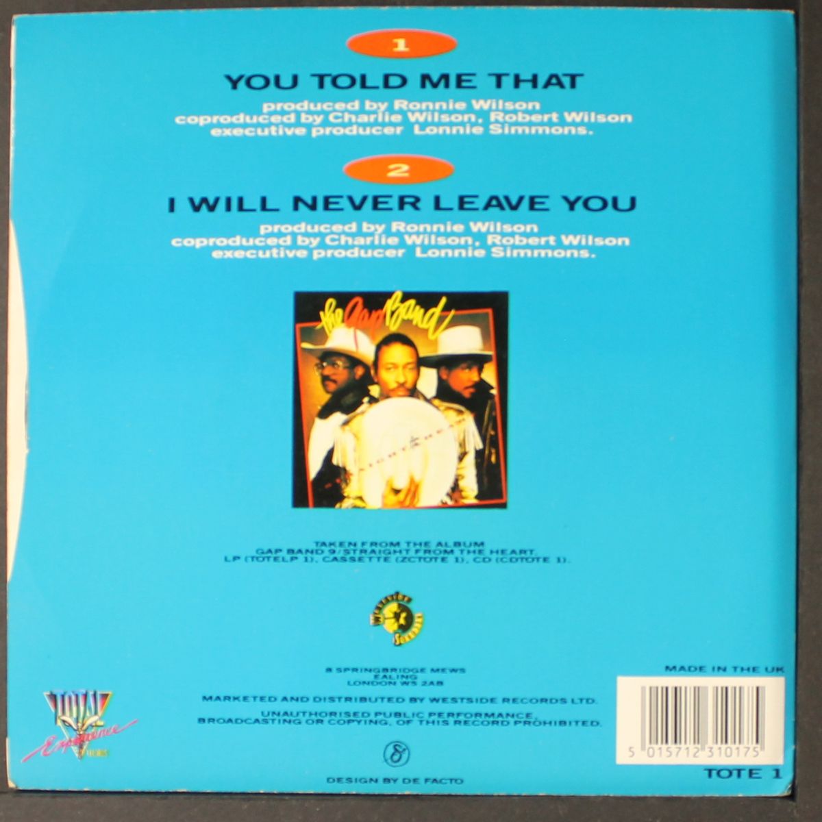 you told me that / i will never leave you by GAP BAND