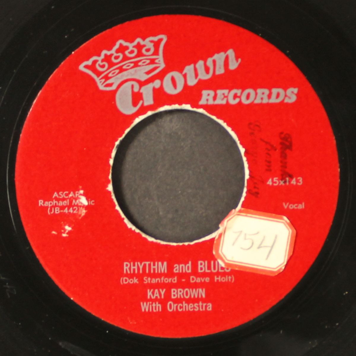 rhythm and blues / please don't tell me by KAY BROWN