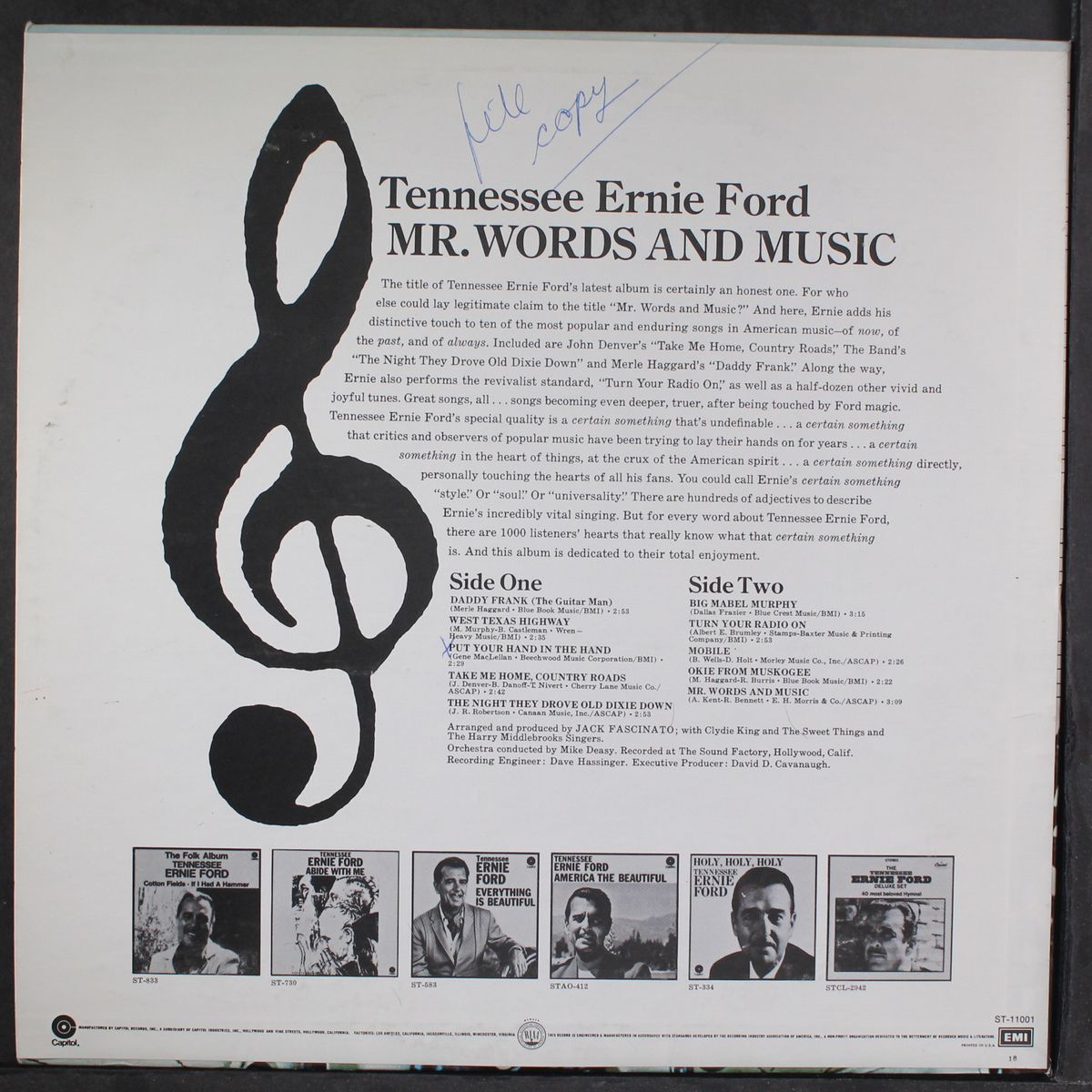 mr. words & music by TENNESSEE ERNIE FORD