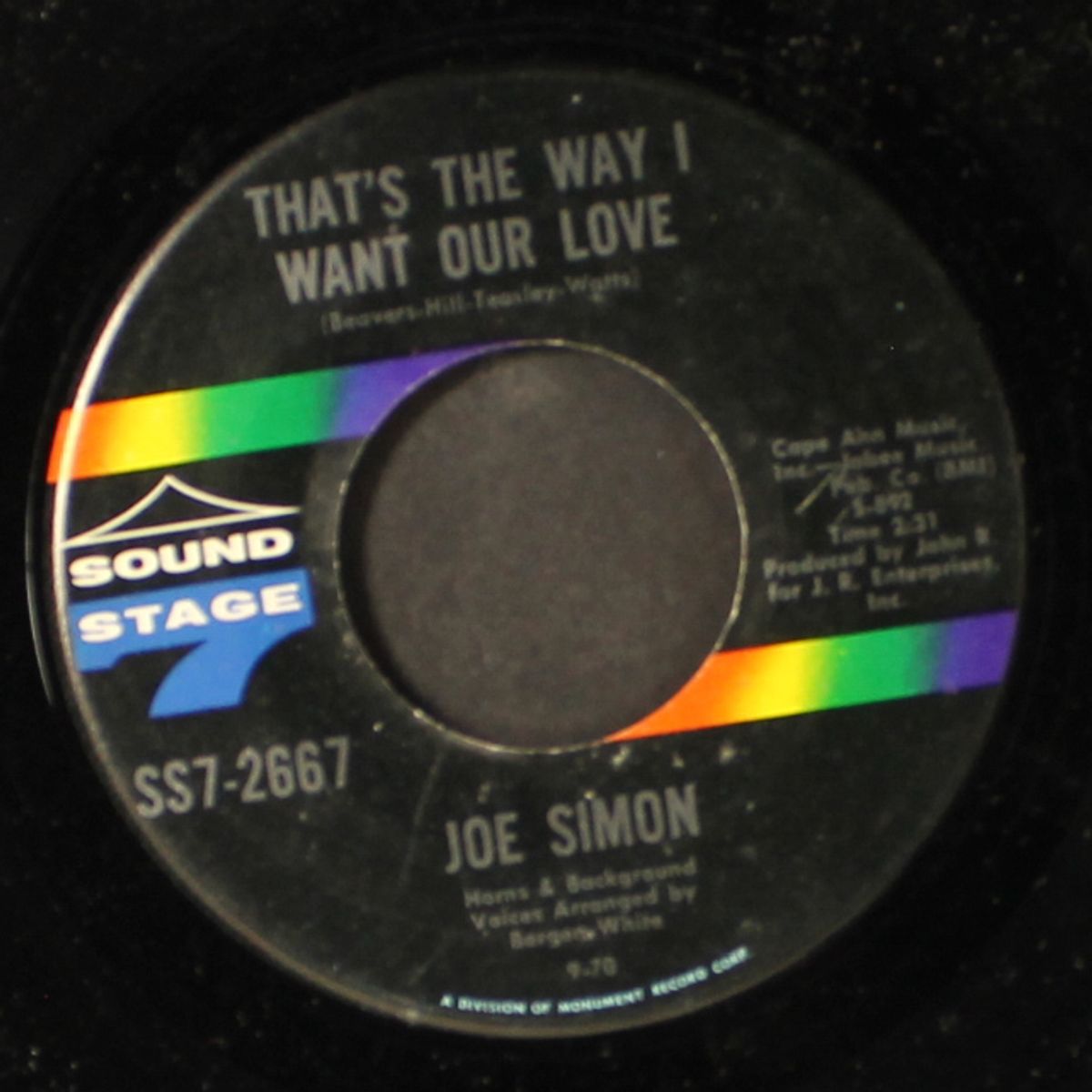 when / that's the way i want our love by JOE SIMON