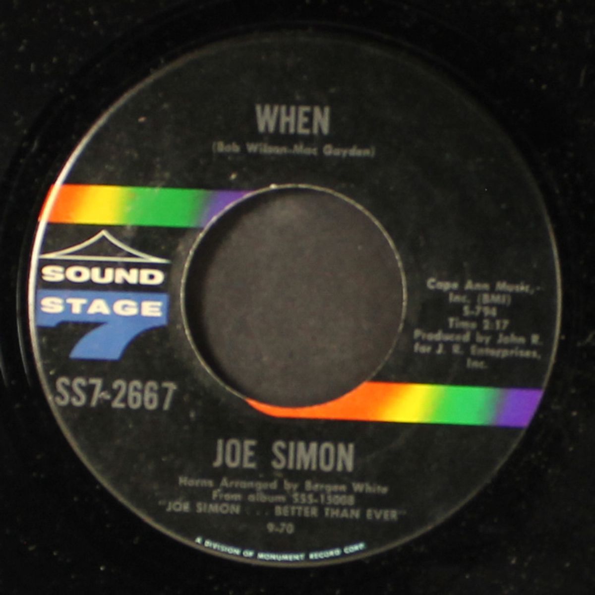 when / that's the way i want our love by JOE SIMON
