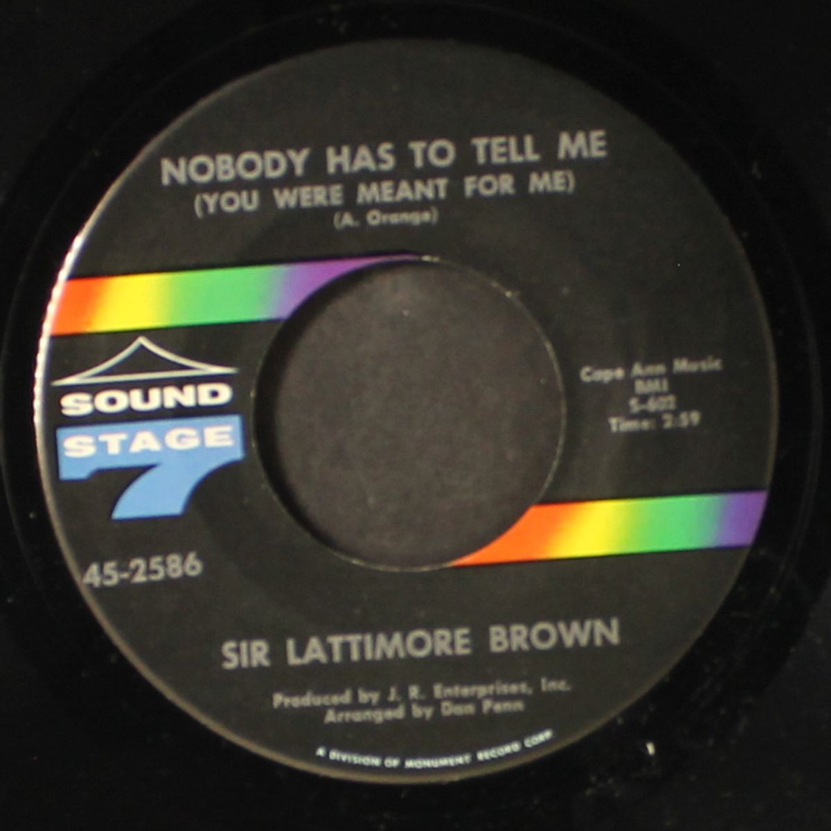 cruise on, fannie / nobody has to tell me by SIR LATTIMORE BROWN