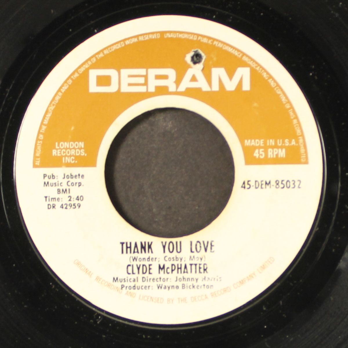 only a fool / thank you love by CLYDE MCPHATTER