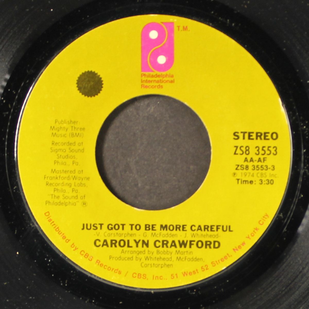 just got to be more careful / saving all the love i got for you by CAROLYN CRAWFORD