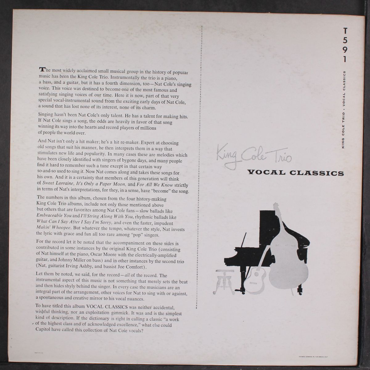 vocal classics by KING COLE TRIO