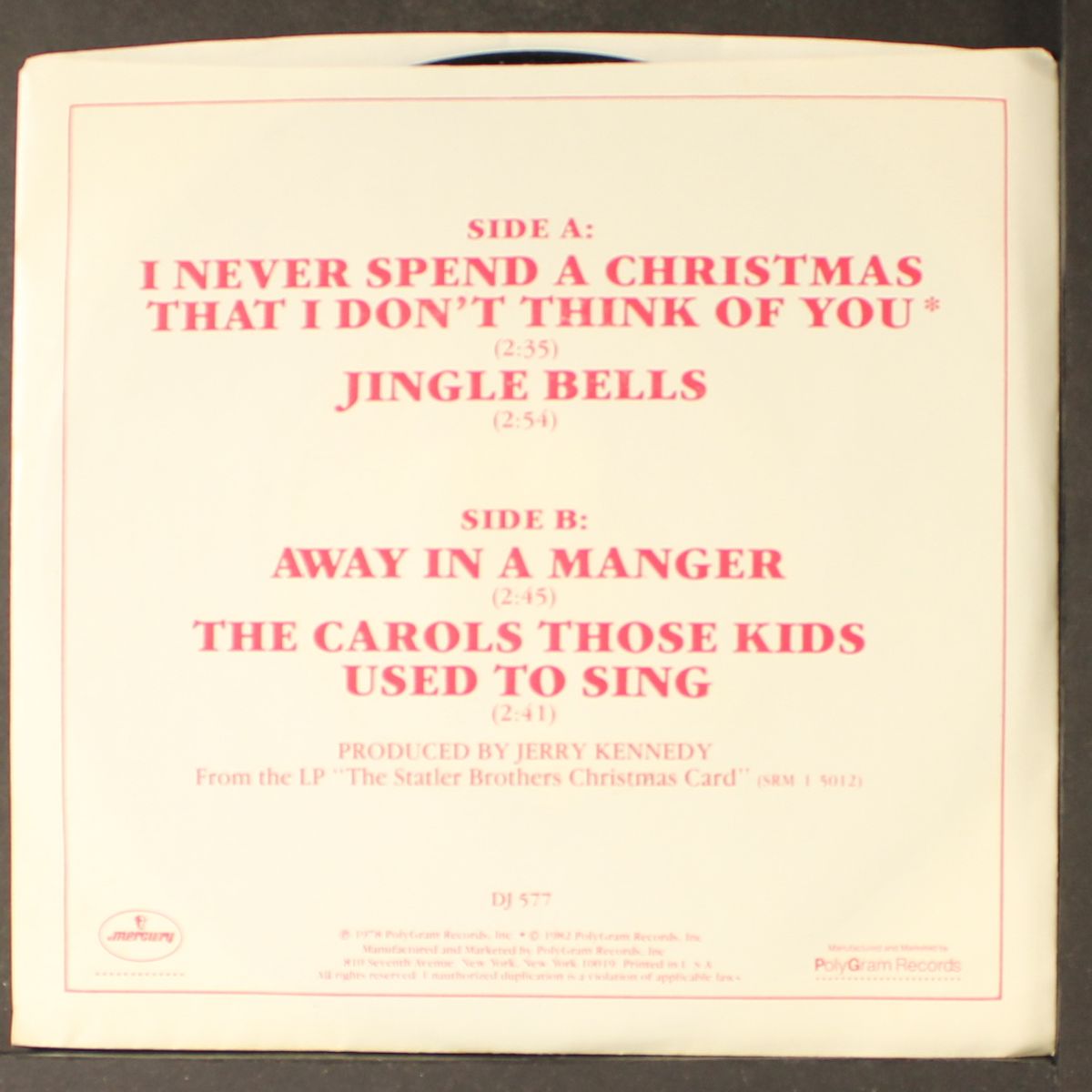 merry christmas from by STATLER BROTHERS