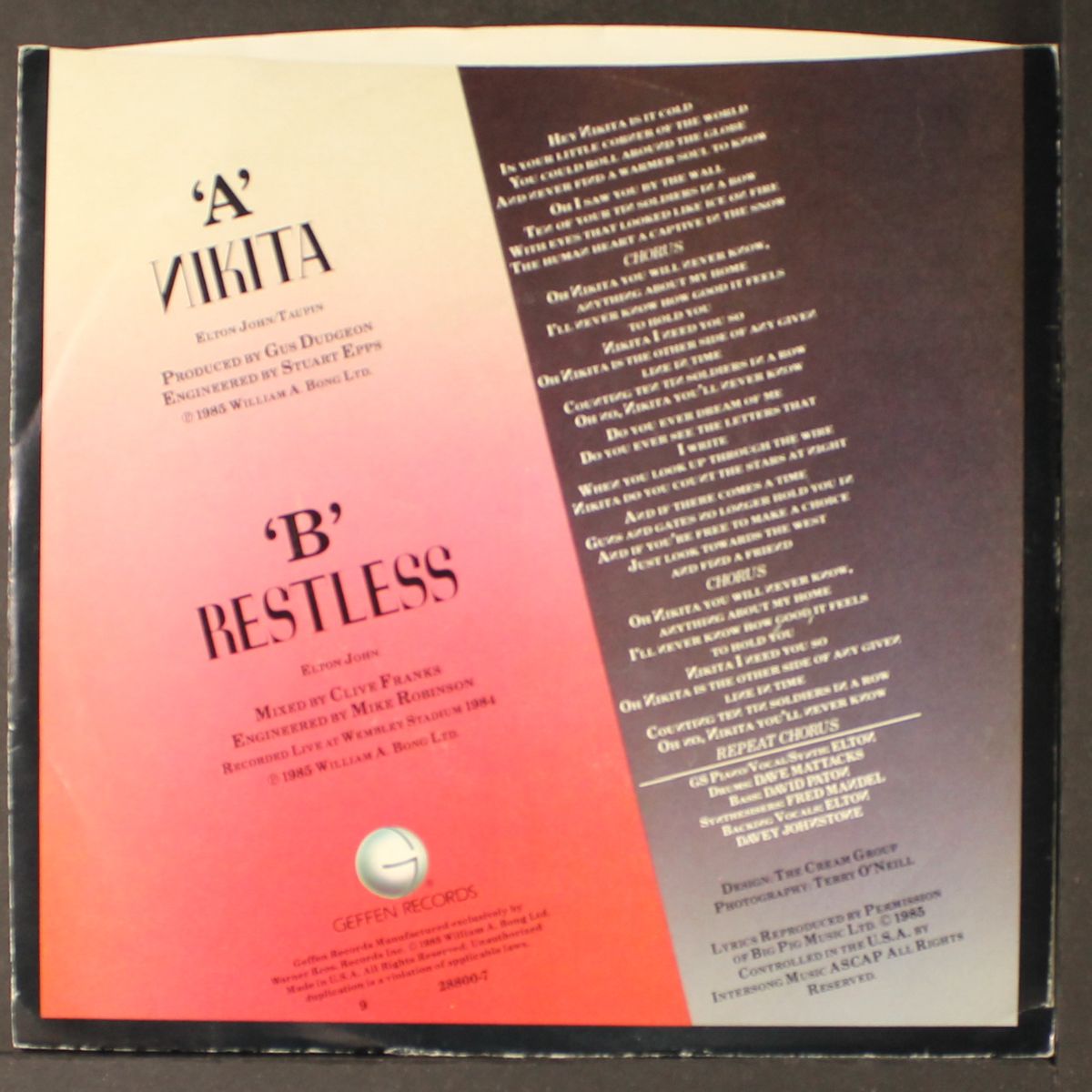 nikita / restless by ELTON JOHN