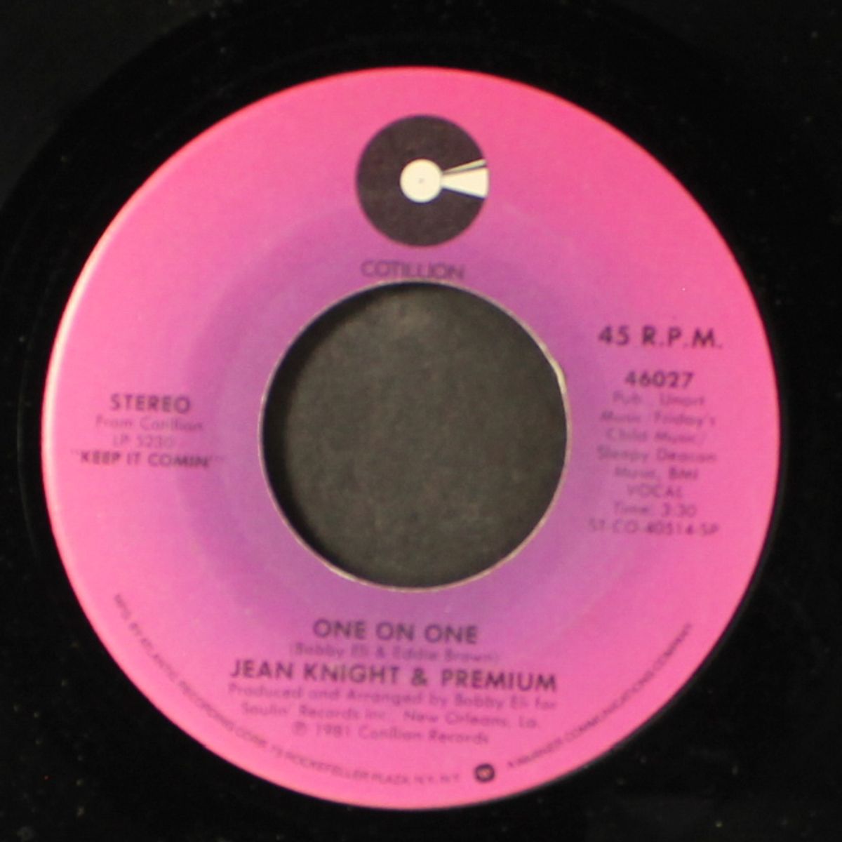 one on one / keep in comin' by JEAN KNIGHT & PREMIUM