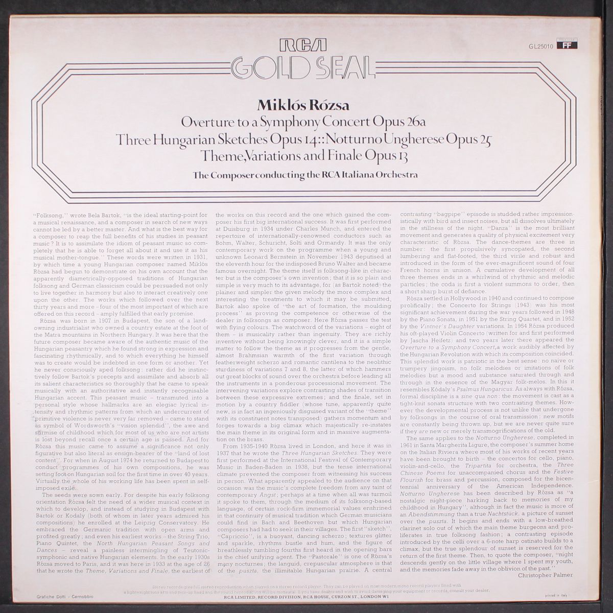 overture to a symphony concert by MIKLOS ROZSA