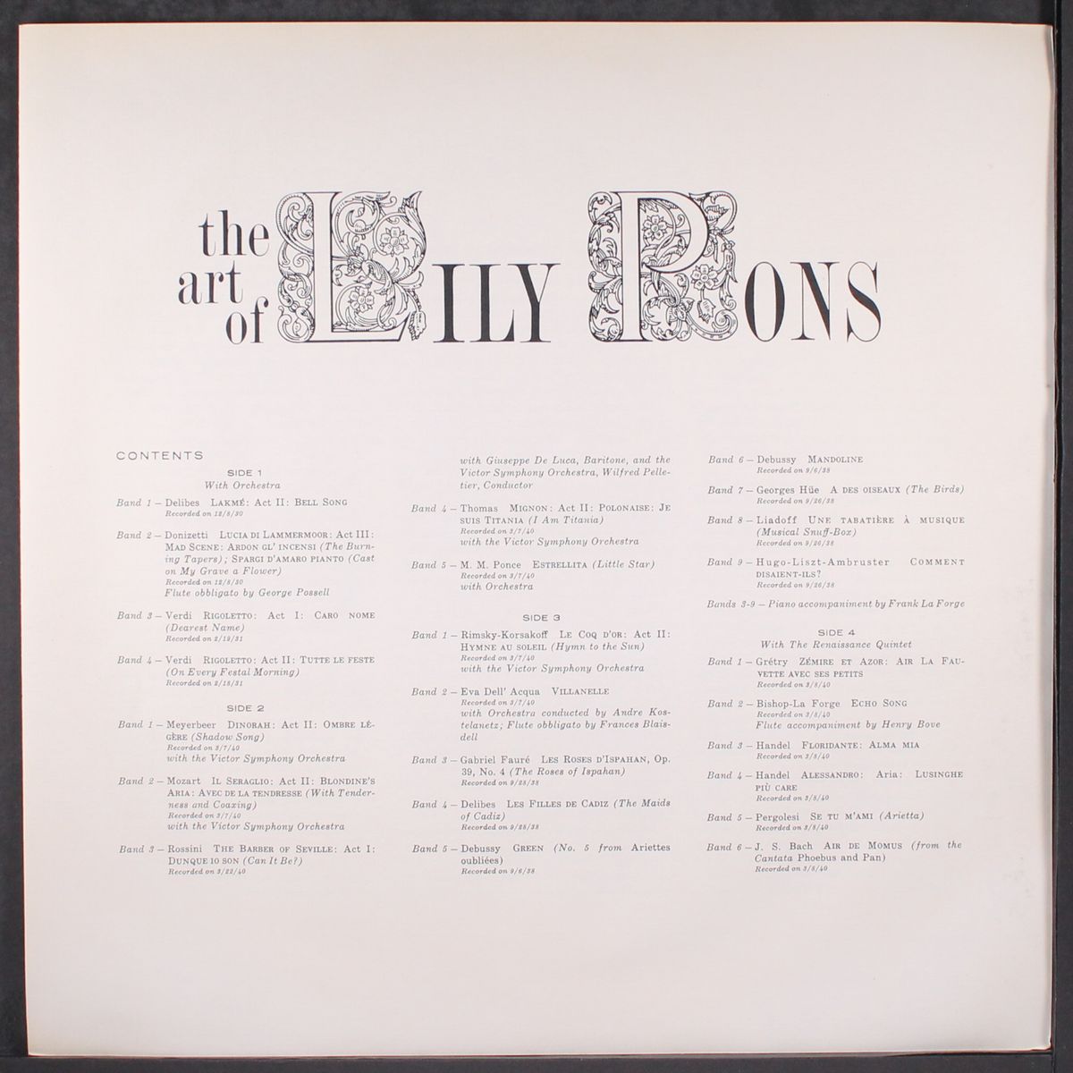 the art of by LILY PONS