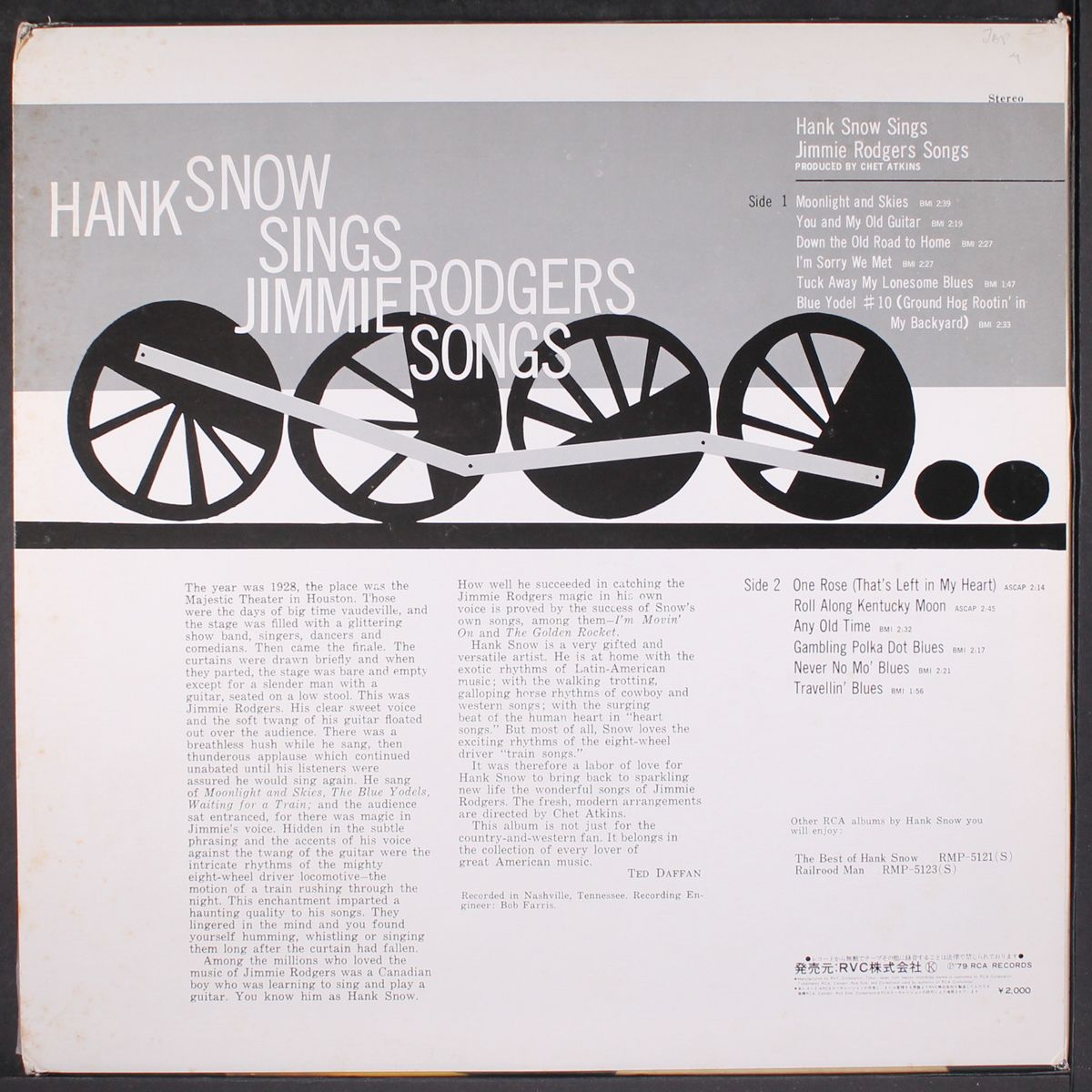 sings jimmie rodgers songs by HANK SNOW