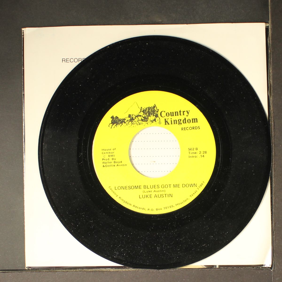 louisiana swamp man / lonesome blues got me down by LUKE AUSTIN