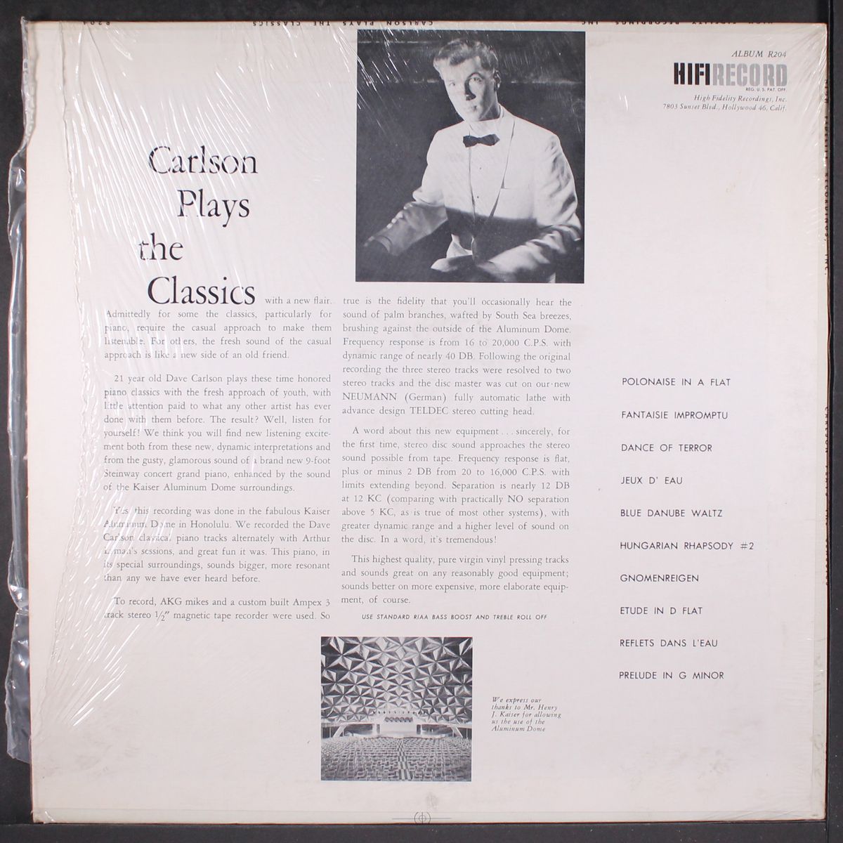 plays the classics by DAVE CARLSON