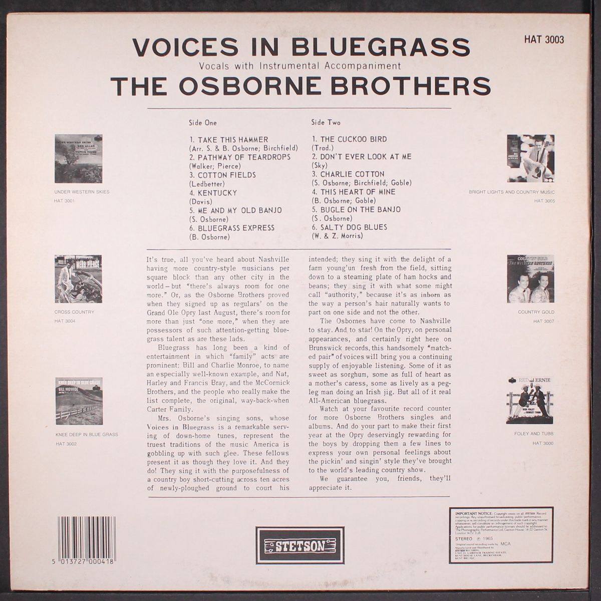 voices in bluegrass by OSBORNE BROTHERS