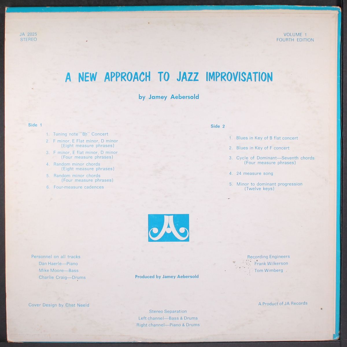 jazz improvisation, vol. 1 - fourth edition by JAMEY AEBERSOLD