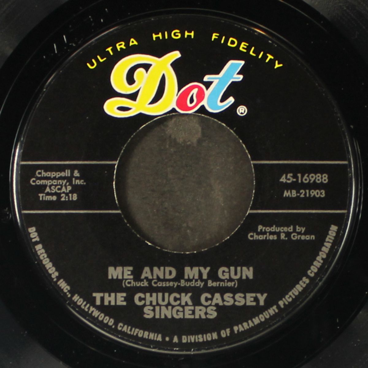 song from sleepwalk / me and my gun by CHUCK CASSEY SINGERS