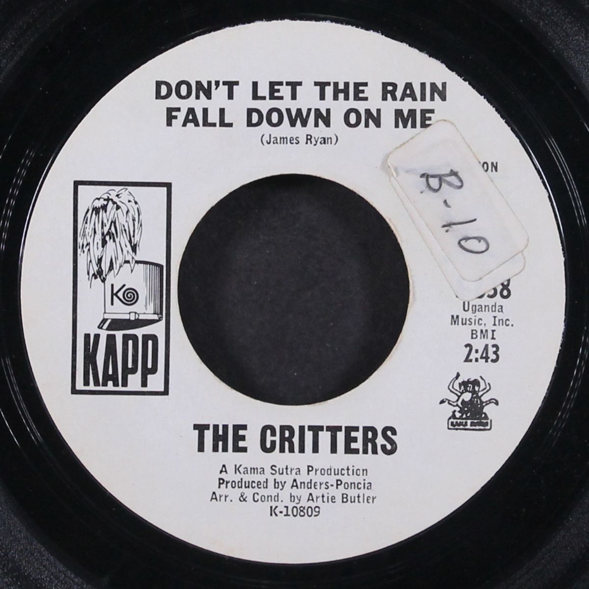 don't let the rain fall down on me / walk like a man again by CRITTERS