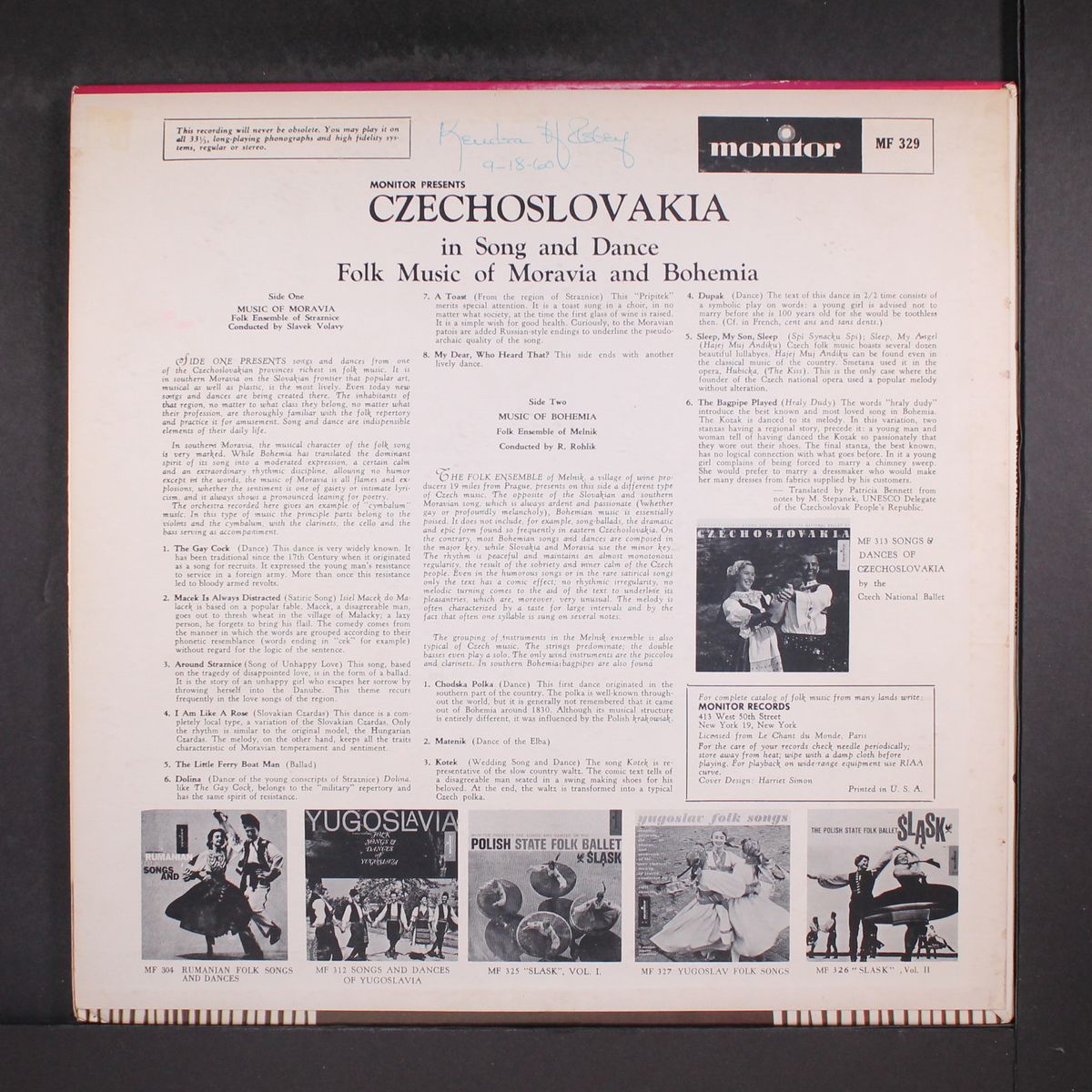 czechoslovakia in song and dance by VARIOUS