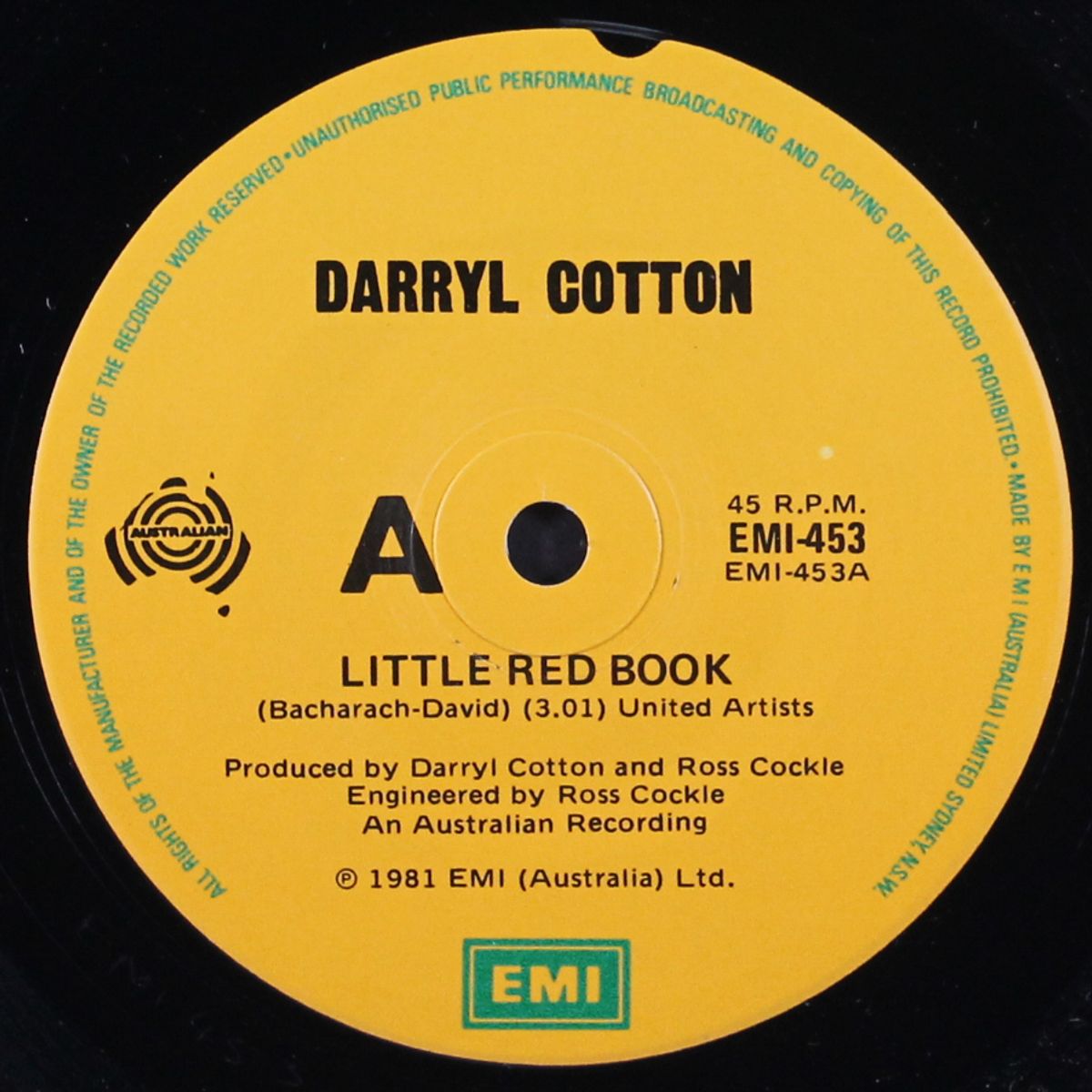 little red book / roll it over by DARRYL COTTON