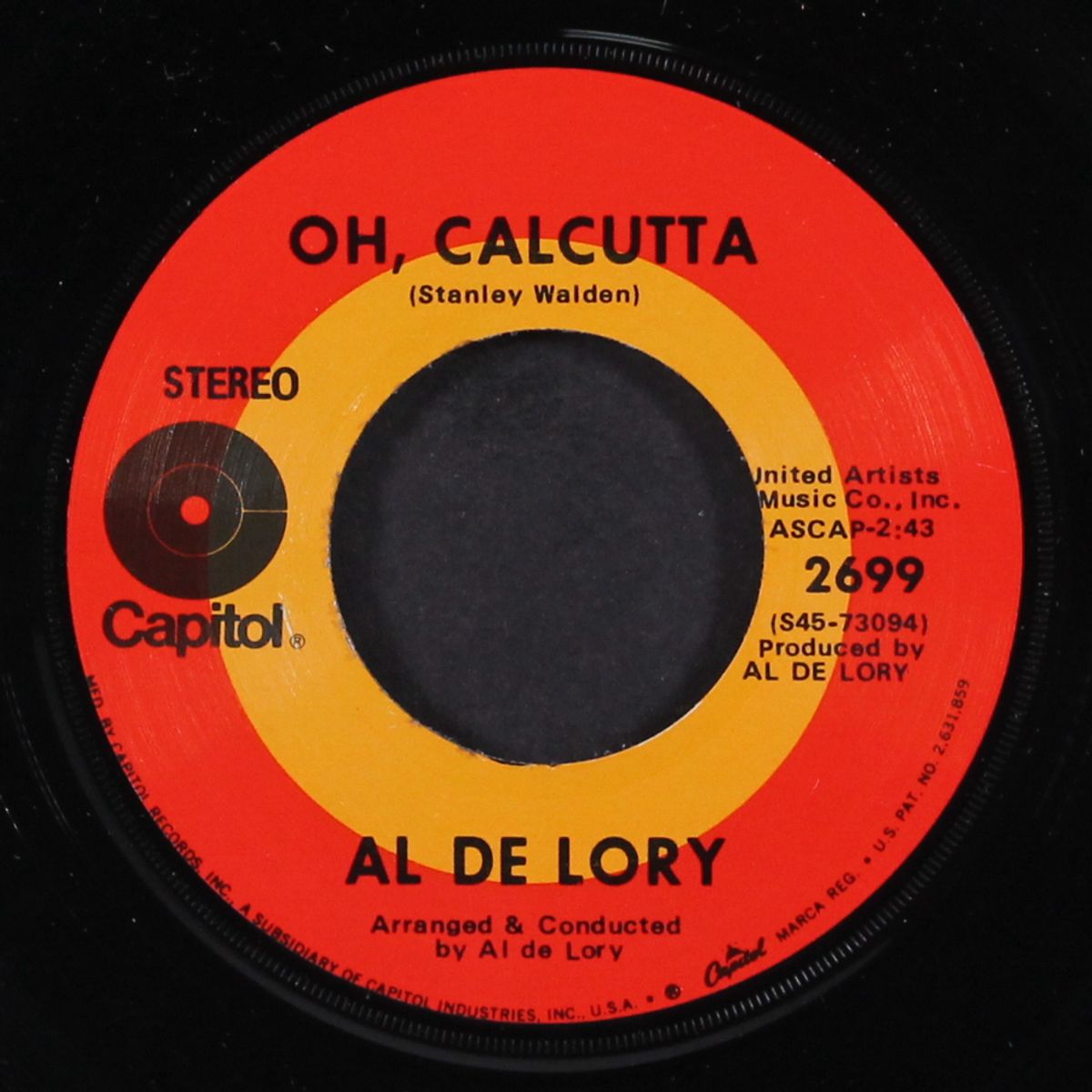 i wasn't born to follow / oh calcutta by AL DE LORY