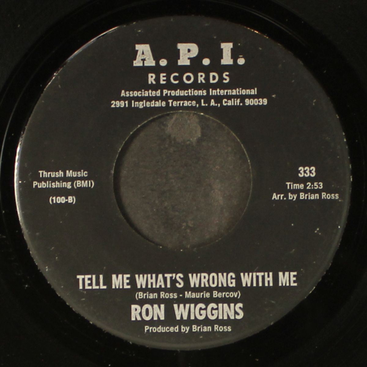 never let me go / tell me what's wrong with me by RON WIGGINS