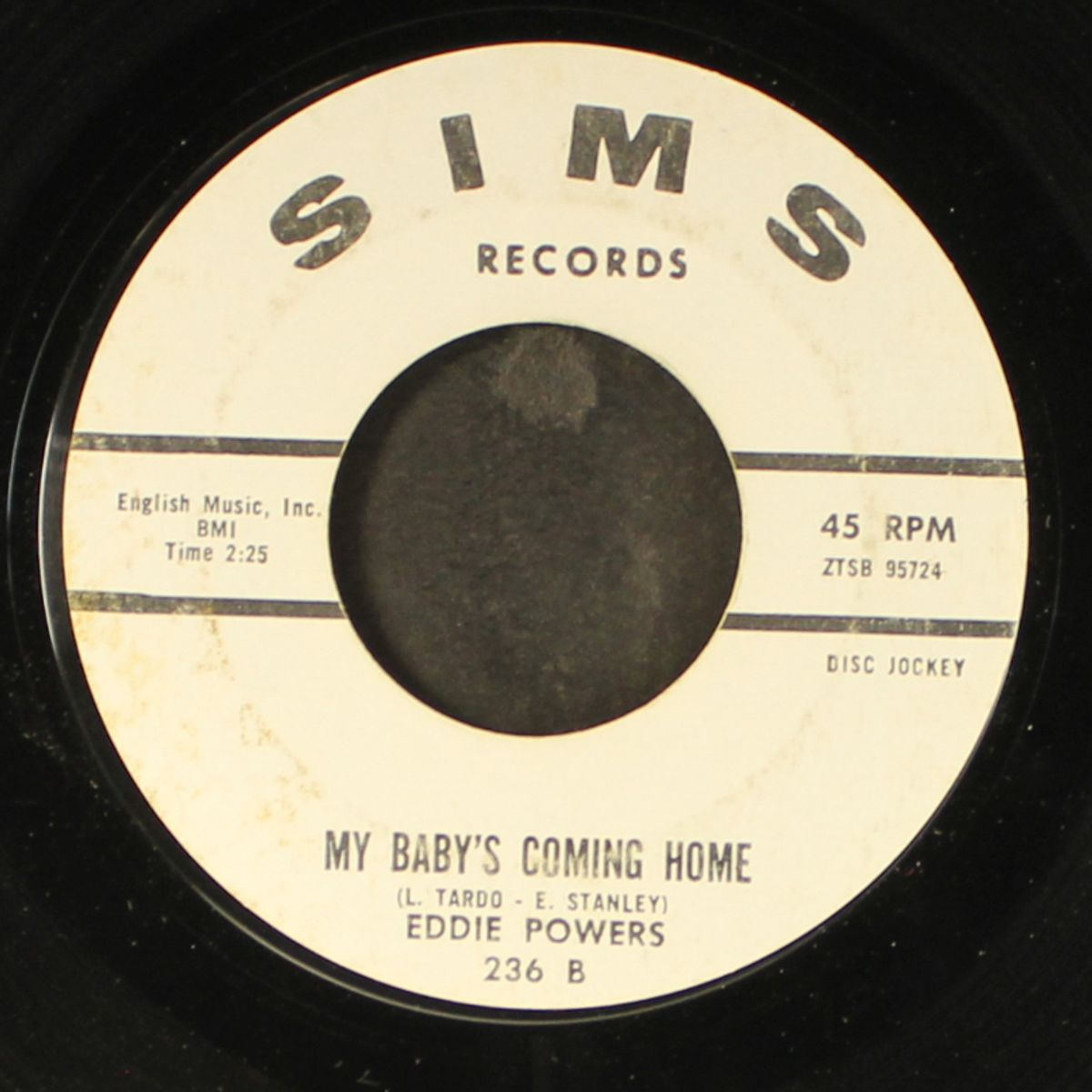 my baby's coming home / a million tears ago by EDDIE POWERS