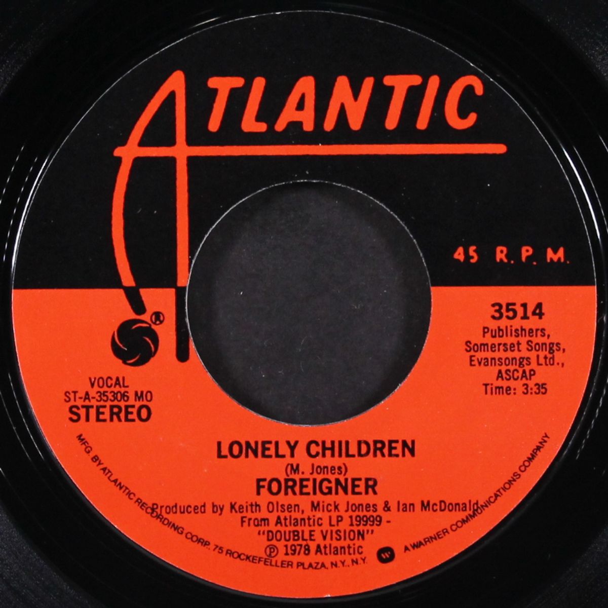 double vision / lonely children by FOREIGNER