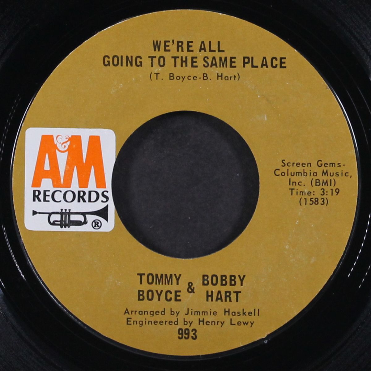 we're all going to the same place by TOMMY BOYCE & BOBBY HART