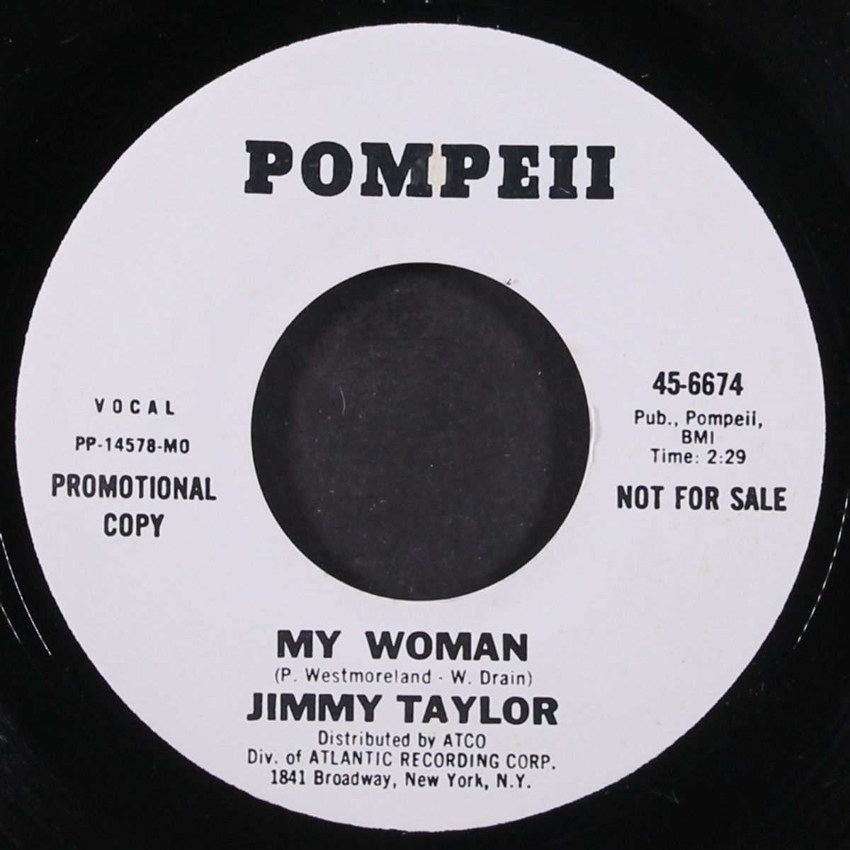 at the crossroads / my woman by JIMMY TAYLOR
