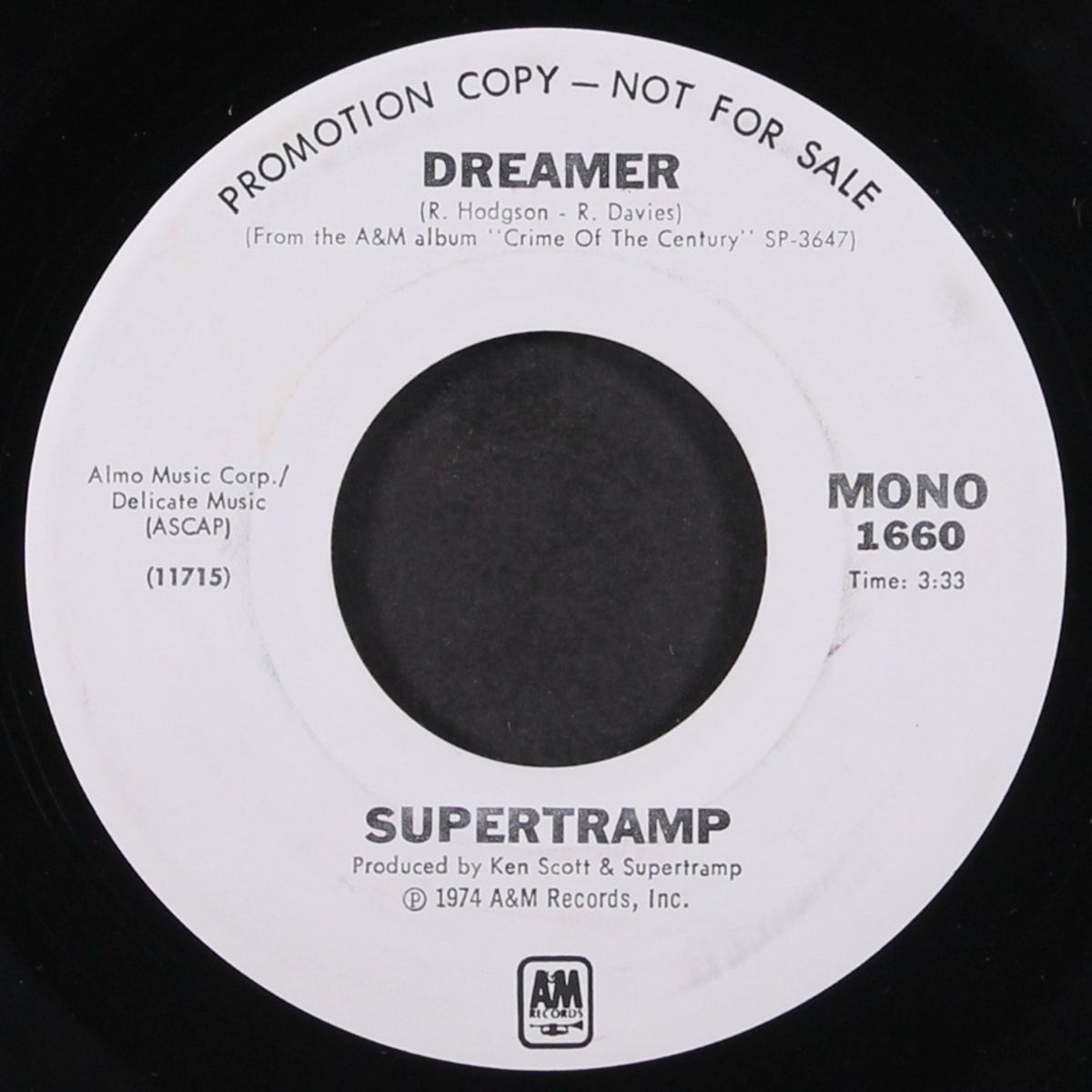 dreamer / mono by SUPERTRAMP