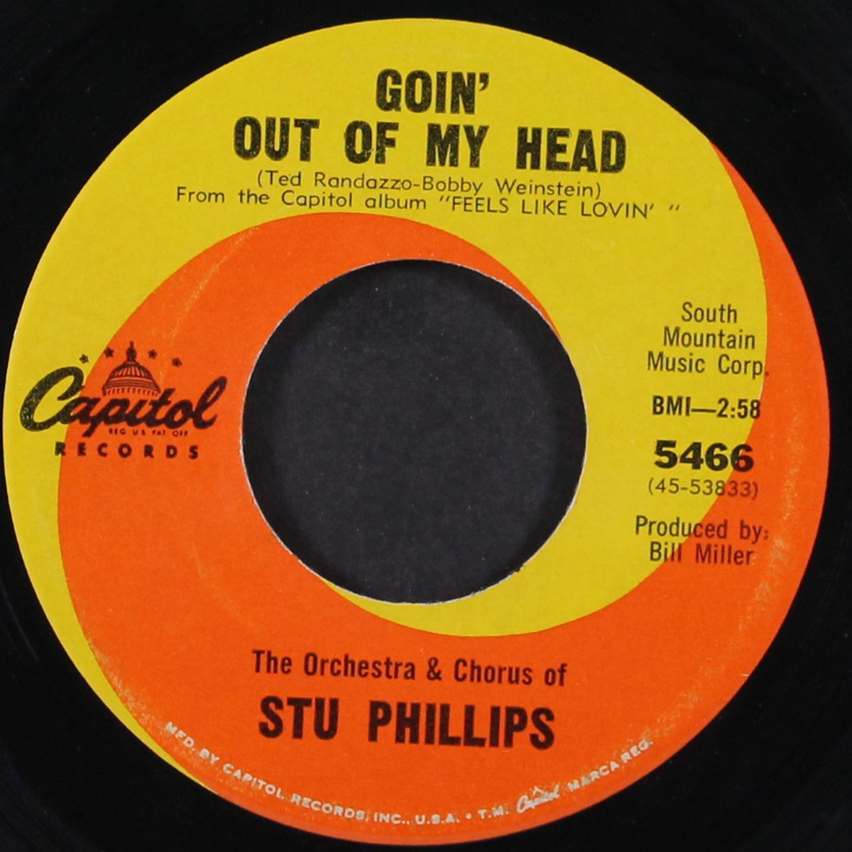 feels like lovin' / goin' out of my head by STU PHILLIPS
