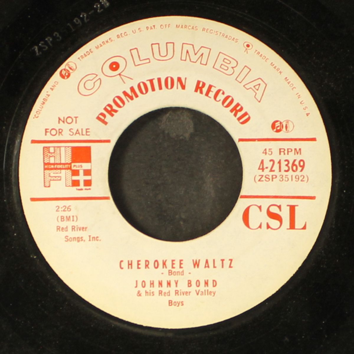 glad rags / cherokee waltz by JOHNNY BOND