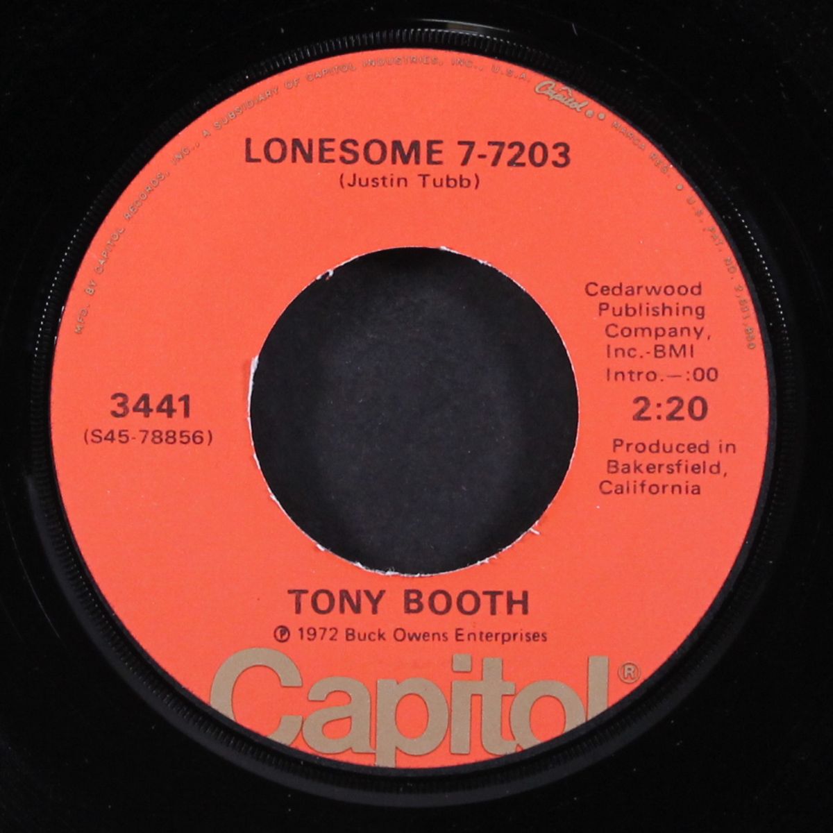 lonesome 7-7203 / congratulations you're absolutely right by TONY BOOTH
