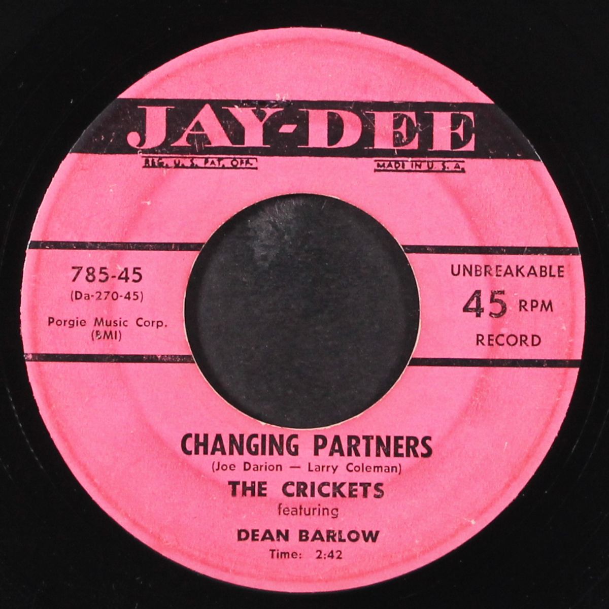 changing partners / your love by CRICKETS