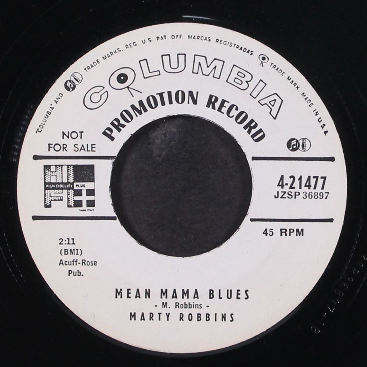 tennessee toddy / mean mama blues by MARTY ROBBINS