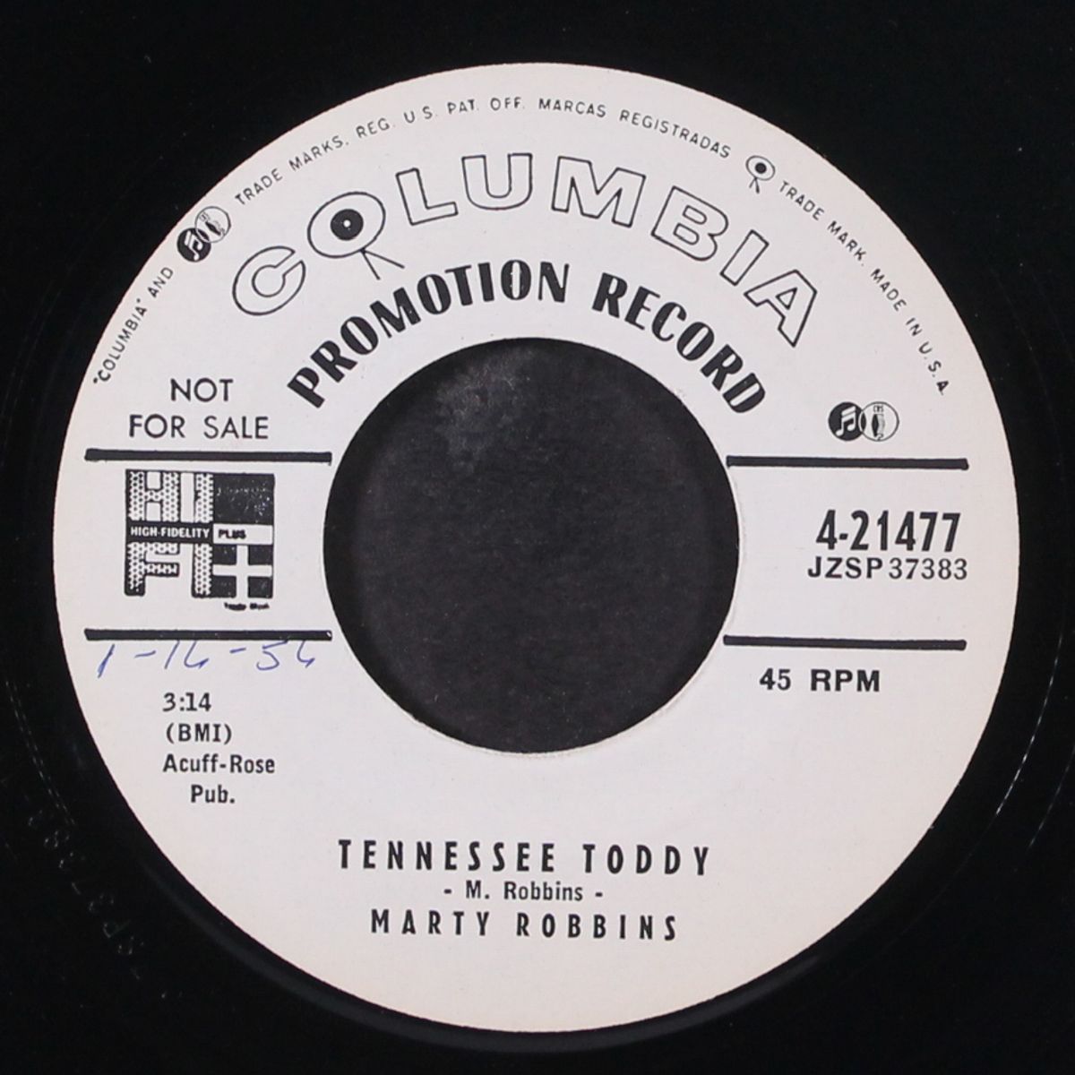 tennessee toddy / mean mama blues by MARTY ROBBINS