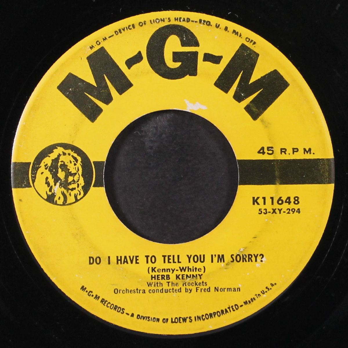 don't take my word / do i have to tell you i'm sorry? by HERB KENNY & ROCKETS